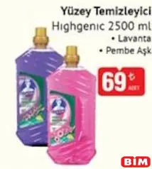 HİGHGENİC YÜZEY TEMİZLEYİCİ 2500 ML HİGHGENİC YÜZEY TEMİZLEYİCİ 2500 ML